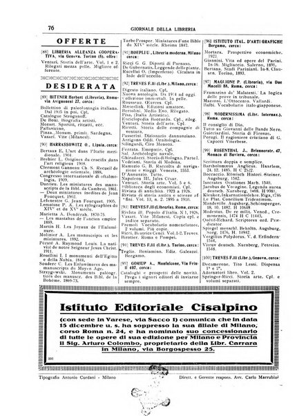 Giornale della libreria organo ufficiale della Associazione italiana editori