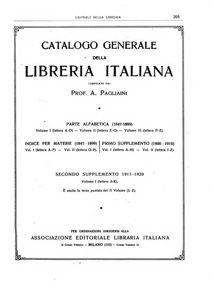 Giornale della libreria organo ufficiale della Associazione italiana editori