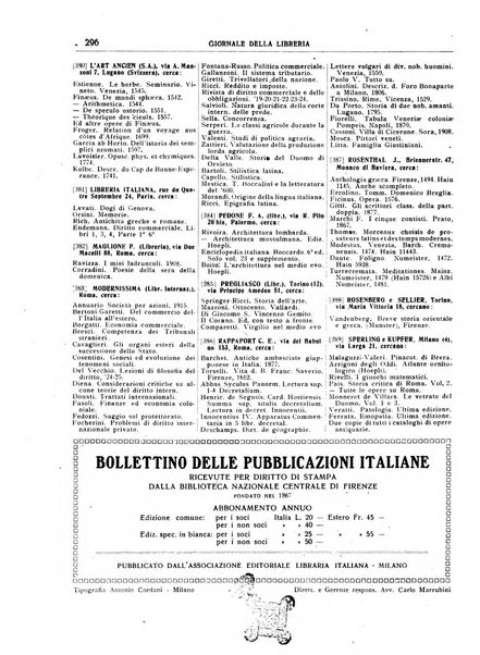 Giornale della libreria organo ufficiale della Associazione italiana editori