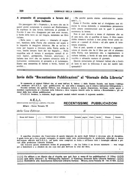 Giornale della libreria organo ufficiale della Associazione italiana editori