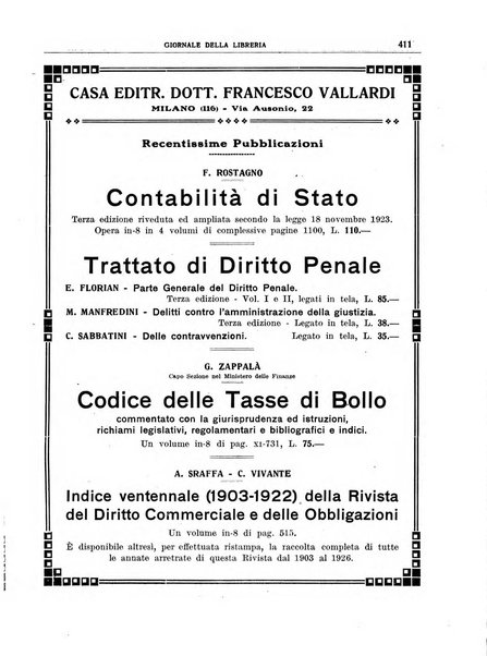 Giornale della libreria organo ufficiale della Associazione italiana editori