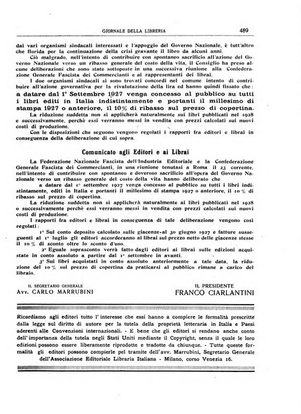 Giornale della libreria organo ufficiale della Associazione italiana editori