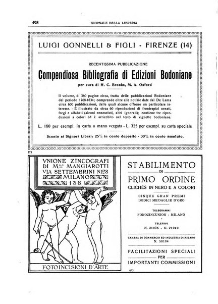 Giornale della libreria organo ufficiale della Associazione italiana editori