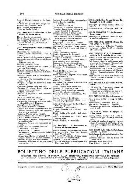 Giornale della libreria organo ufficiale della Associazione italiana editori