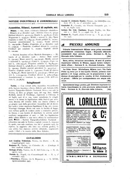 Giornale della libreria organo ufficiale della Associazione italiana editori