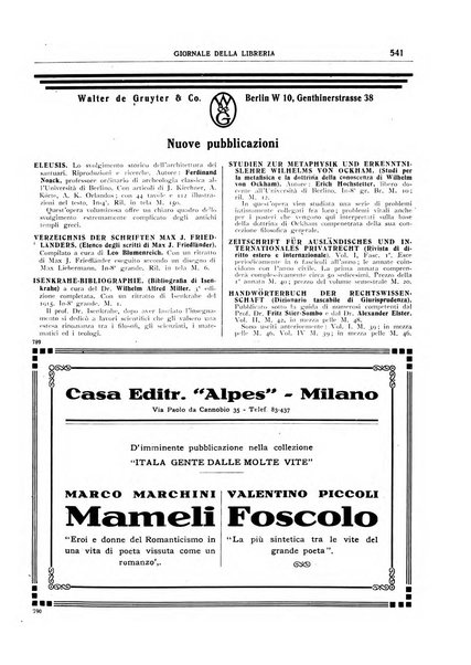 Giornale della libreria organo ufficiale della Associazione italiana editori