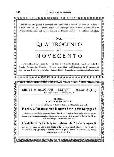 Giornale della libreria organo ufficiale della Associazione italiana editori