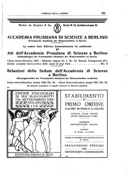 Giornale della libreria organo ufficiale della Associazione italiana editori