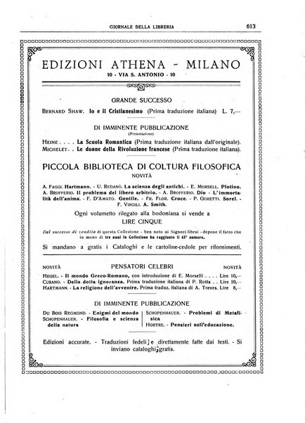 Giornale della libreria organo ufficiale della Associazione italiana editori