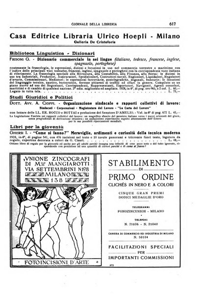 Giornale della libreria organo ufficiale della Associazione italiana editori