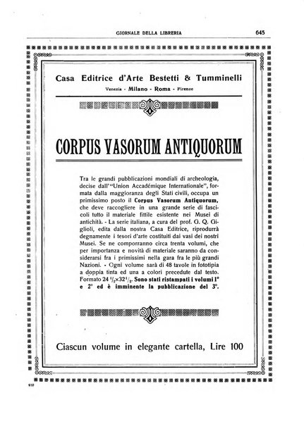 Giornale della libreria organo ufficiale della Associazione italiana editori