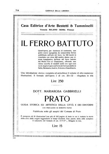 Giornale della libreria organo ufficiale della Associazione italiana editori