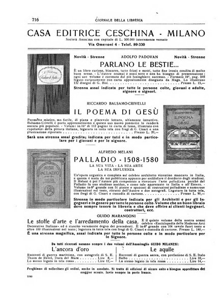 Giornale della libreria organo ufficiale della Associazione italiana editori