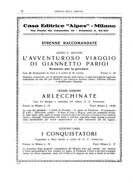 Giornale della libreria organo ufficiale della Associazione italiana editori