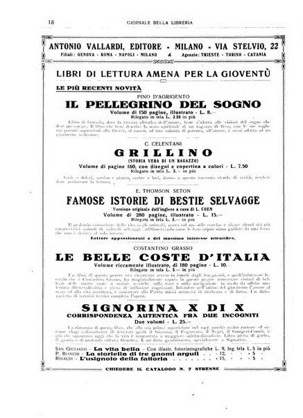 Giornale della libreria organo ufficiale della Associazione italiana editori