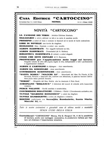 Giornale della libreria organo ufficiale della Associazione italiana editori