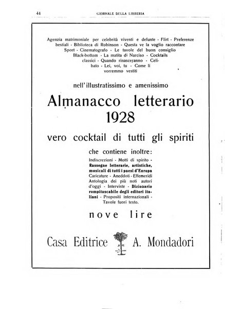 Giornale della libreria organo ufficiale della Associazione italiana editori