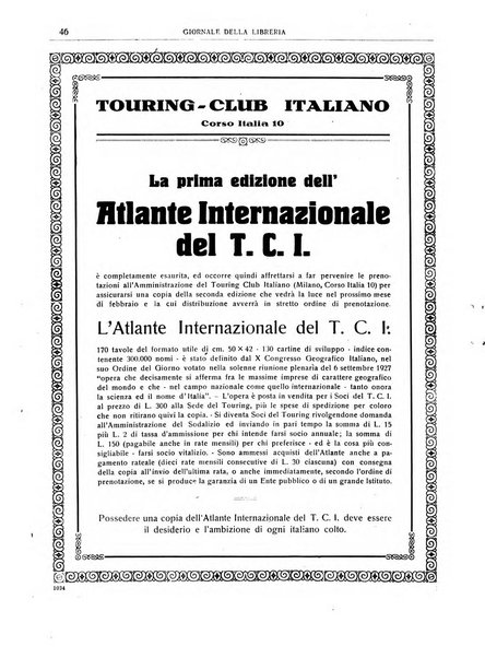 Giornale della libreria organo ufficiale della Associazione italiana editori