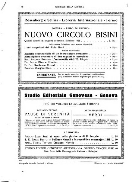 Giornale della libreria organo ufficiale della Associazione italiana editori