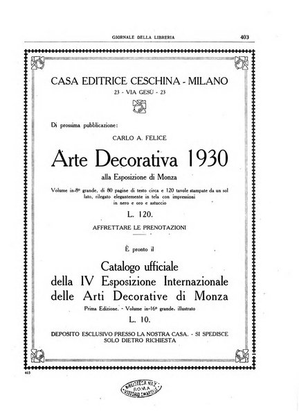 Giornale della libreria organo ufficiale della Associazione italiana editori