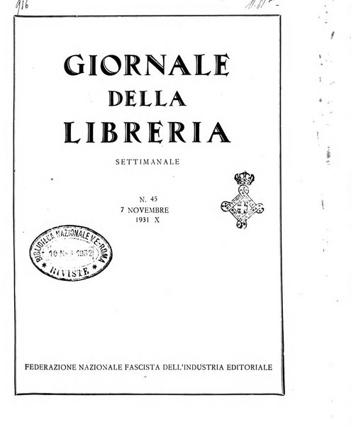 Giornale della libreria organo ufficiale della Associazione italiana editori