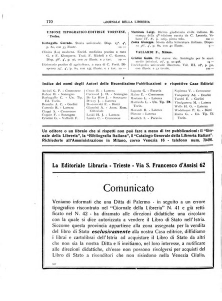 Giornale della libreria organo ufficiale della Associazione italiana editori