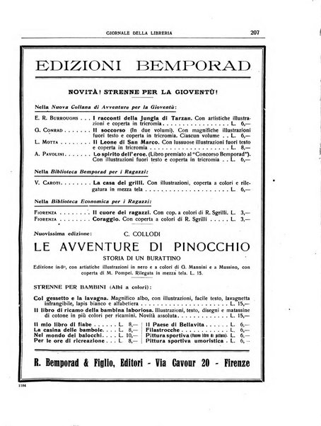 Giornale della libreria organo ufficiale della Associazione italiana editori