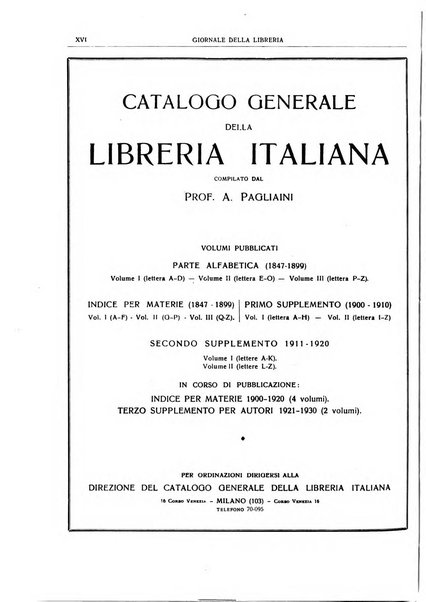 Giornale della libreria organo ufficiale della Associazione italiana editori