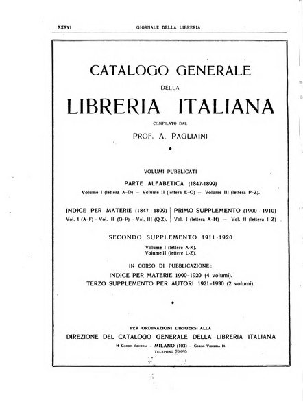 Giornale della libreria organo ufficiale della Associazione italiana editori