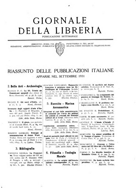 Giornale della libreria organo ufficiale della Associazione italiana editori