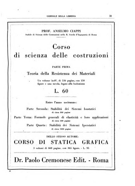 Giornale della libreria organo ufficiale della Associazione italiana editori