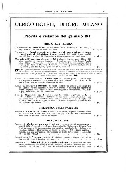 Giornale della libreria organo ufficiale della Associazione italiana editori