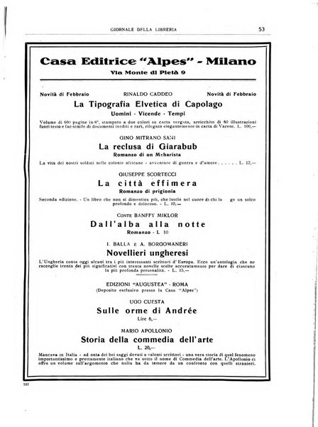 Giornale della libreria organo ufficiale della Associazione italiana editori