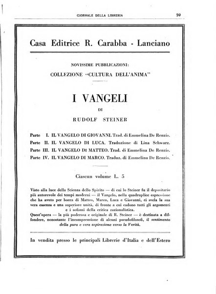 Giornale della libreria organo ufficiale della Associazione italiana editori