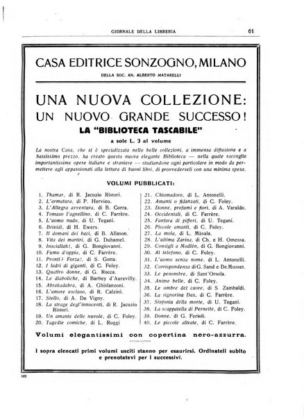 Giornale della libreria organo ufficiale della Associazione italiana editori