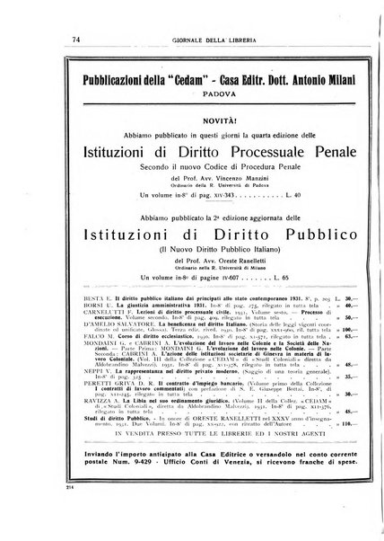 Giornale della libreria organo ufficiale della Associazione italiana editori