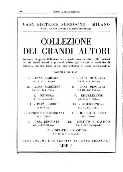 Giornale della libreria organo ufficiale della Associazione italiana editori