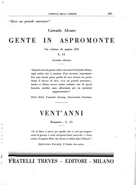 Giornale della libreria organo ufficiale della Associazione italiana editori