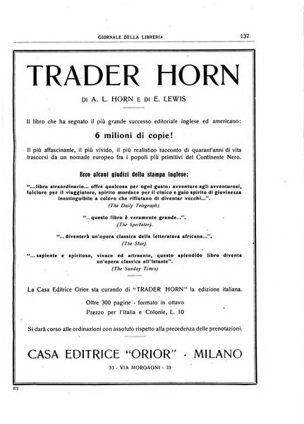 Giornale della libreria organo ufficiale della Associazione italiana editori