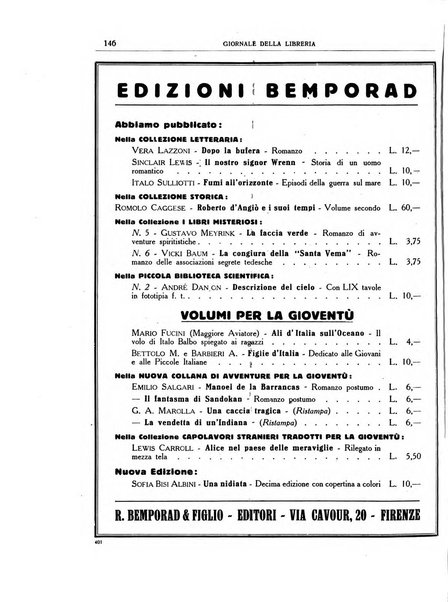 Giornale della libreria organo ufficiale della Associazione italiana editori