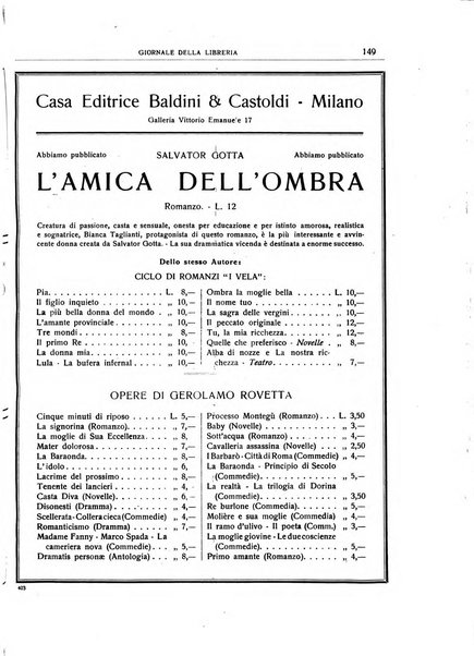 Giornale della libreria organo ufficiale della Associazione italiana editori