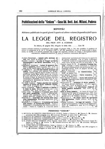 Giornale della libreria organo ufficiale della Associazione italiana editori