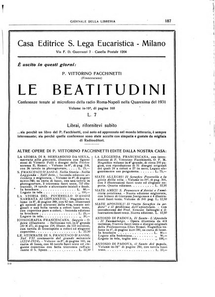 Giornale della libreria organo ufficiale della Associazione italiana editori