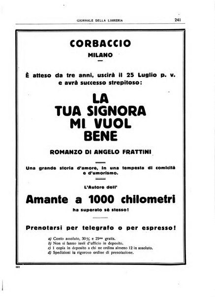 Giornale della libreria organo ufficiale della Associazione italiana editori