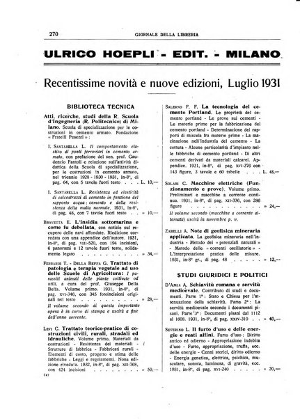 Giornale della libreria organo ufficiale della Associazione italiana editori