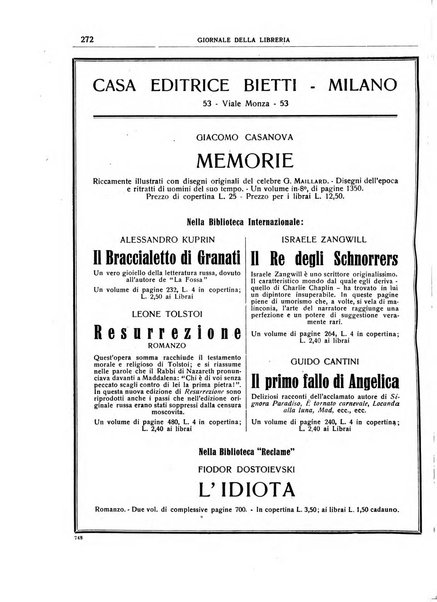 Giornale della libreria organo ufficiale della Associazione italiana editori