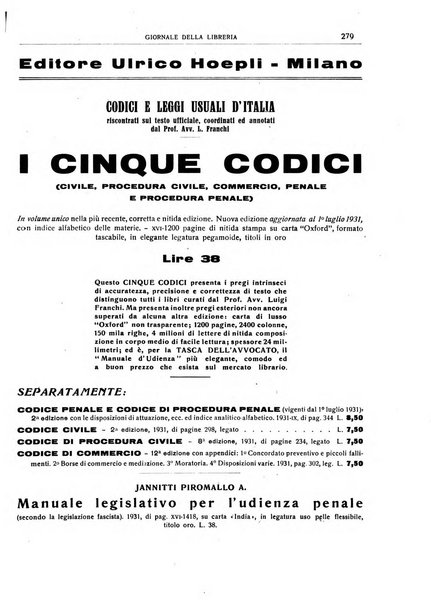 Giornale della libreria organo ufficiale della Associazione italiana editori