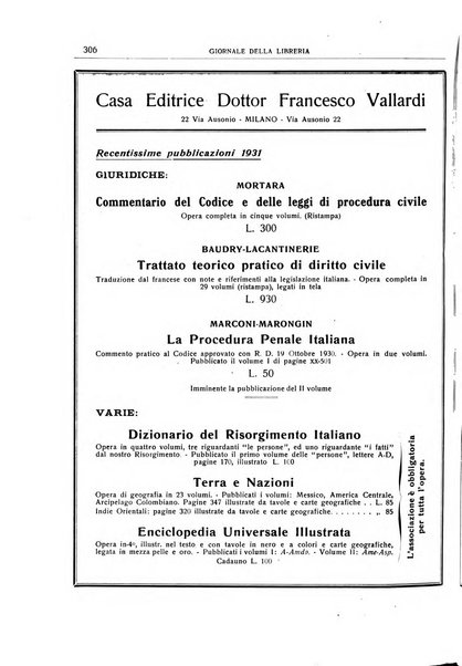 Giornale della libreria organo ufficiale della Associazione italiana editori