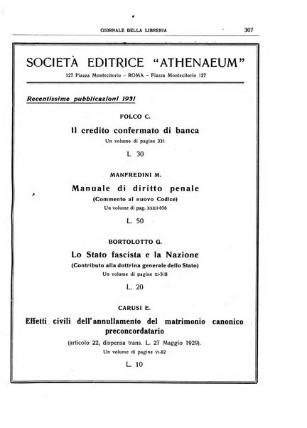 Giornale della libreria organo ufficiale della Associazione italiana editori