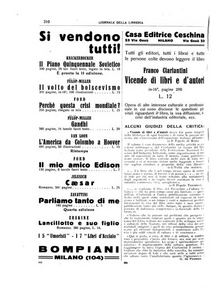 Giornale della libreria organo ufficiale della Associazione italiana editori